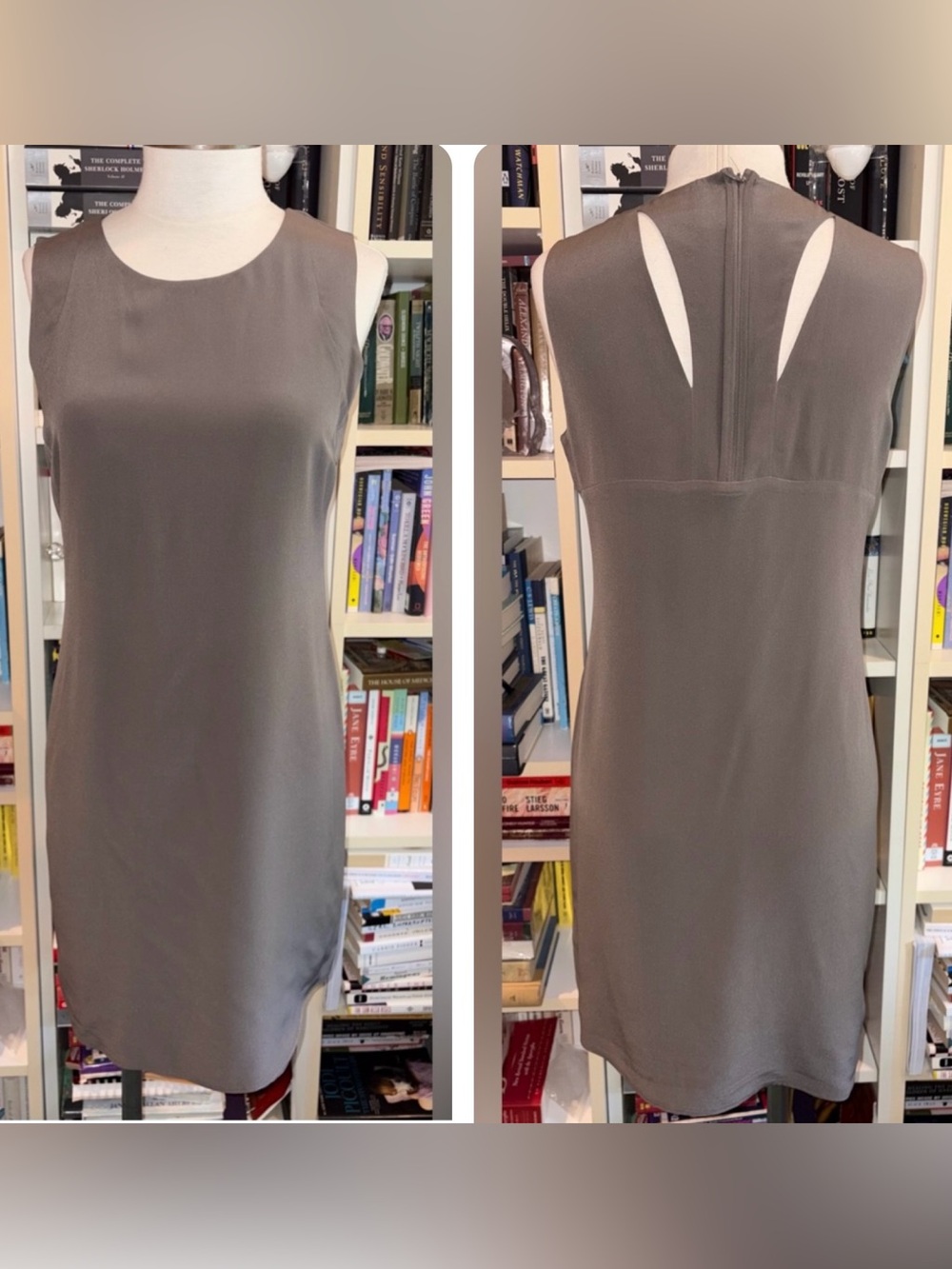 Cynthia Rowley Silk Grey Gray Sleeveless Dress